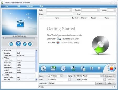 Joboshare DVD Ripper Platinum 3.3.9.0629 Joboshare DVD Ripper Platinum 3.3.9.0629