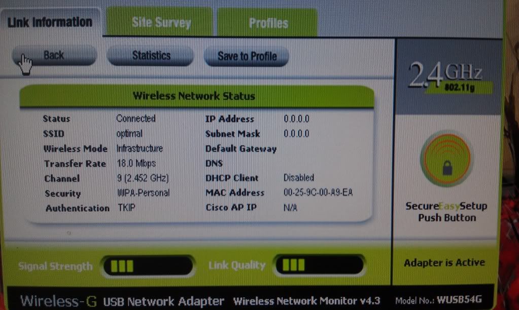 Linksys Connected to the router, but not the Tech Support Forum