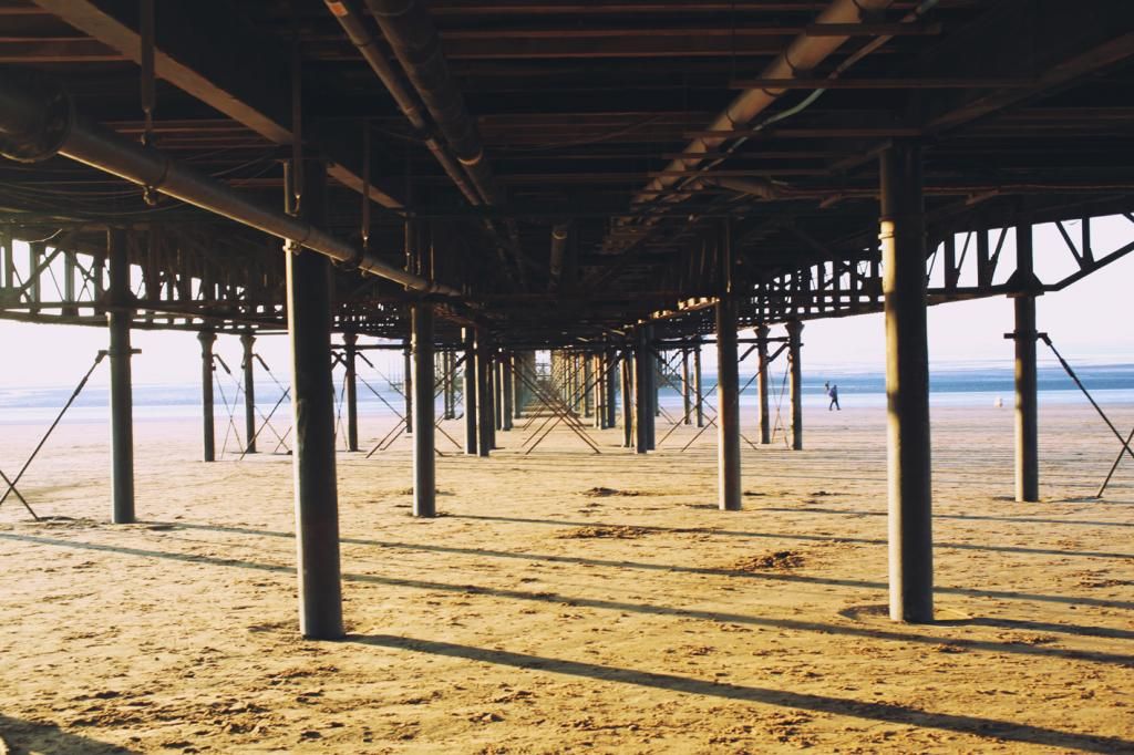 weston super mare winter beach seafront