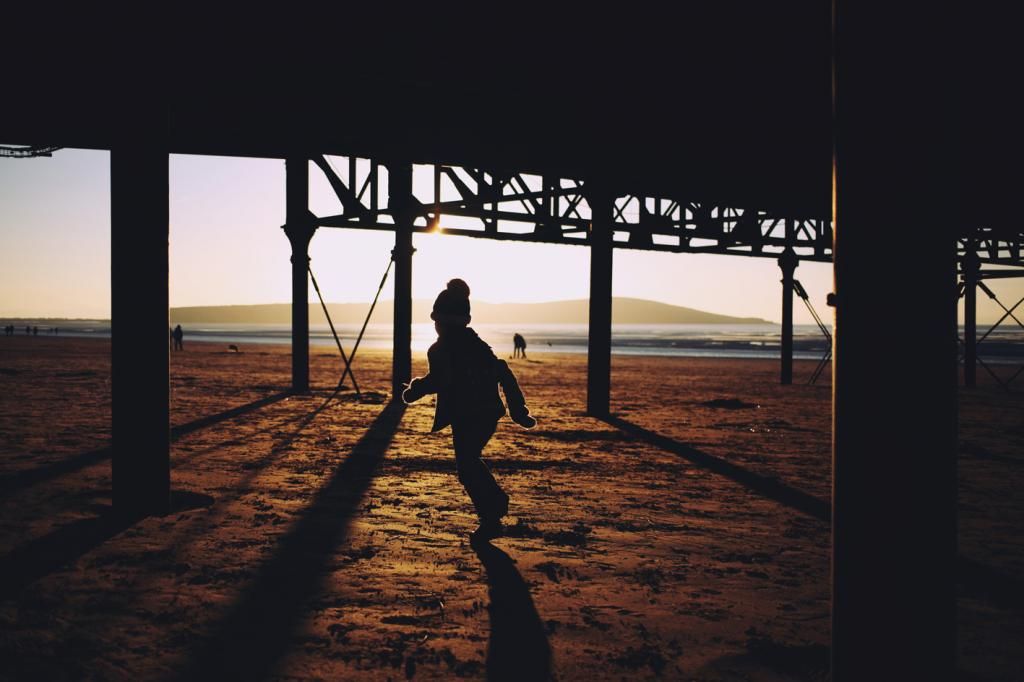 weston super mare winter beach seafront pier