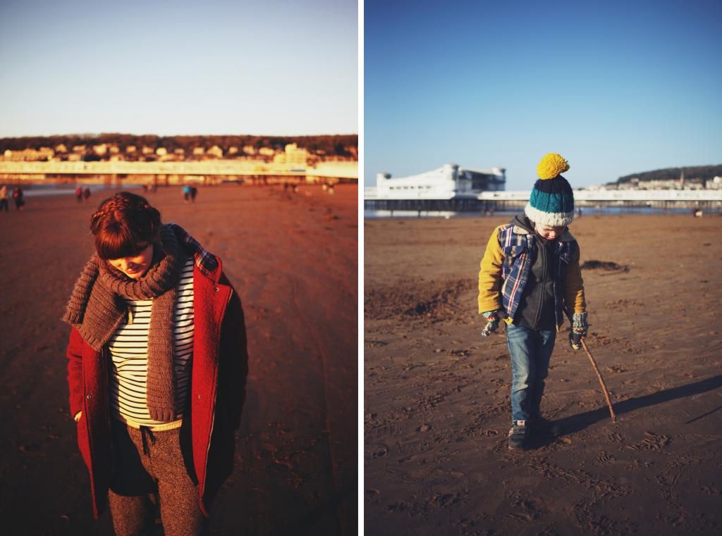 weston super mare winter beach seafront