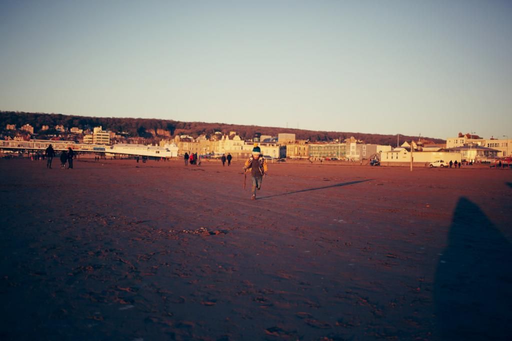 weston super mare winter beach seafront