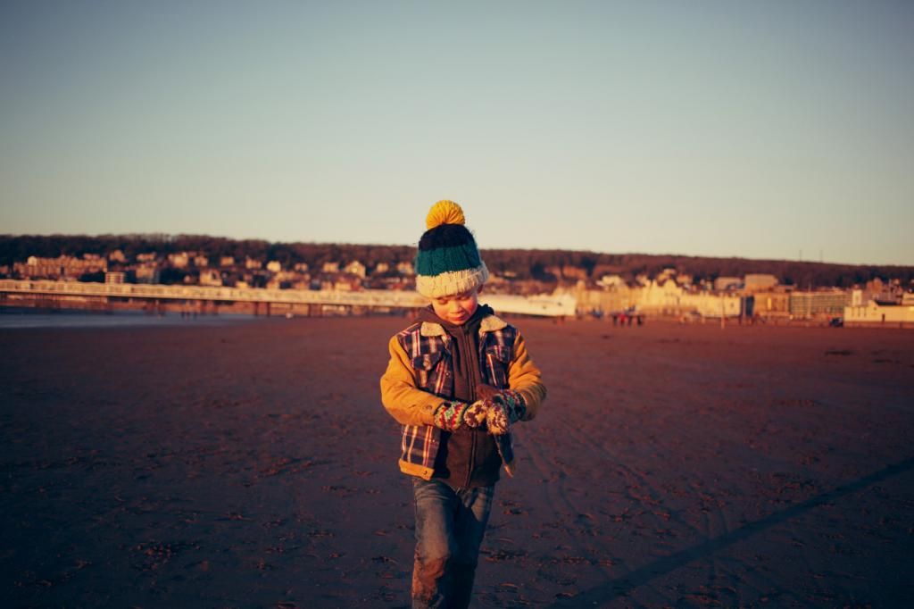 weston super mare winter beach seafront