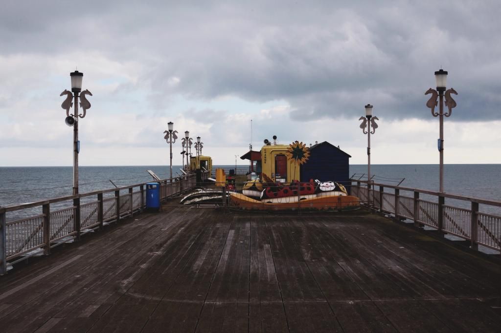 Teignmouth pier Devon in winter