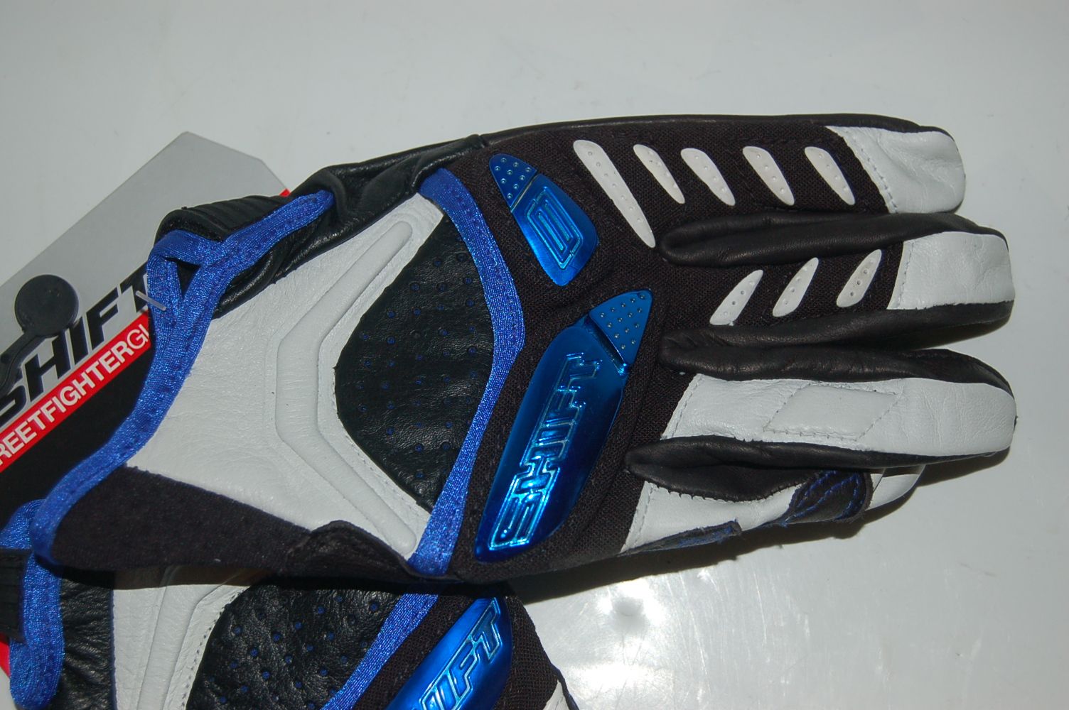 Shift Racing Street Fighter Bike Motorcycle Gloves Glove Black & Blue