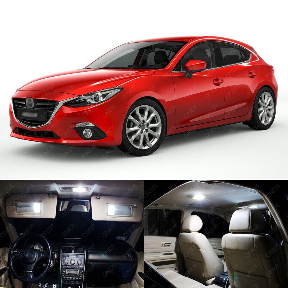 Details About 11 X Xenon White Led Interior Light Package Kit Deal For Mazda 3 2014 2020